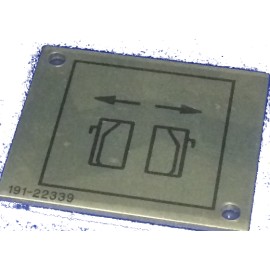 Plaquette Aluminium avec logo SYMBOLE PLATE TAKE OUT IN (B-V)